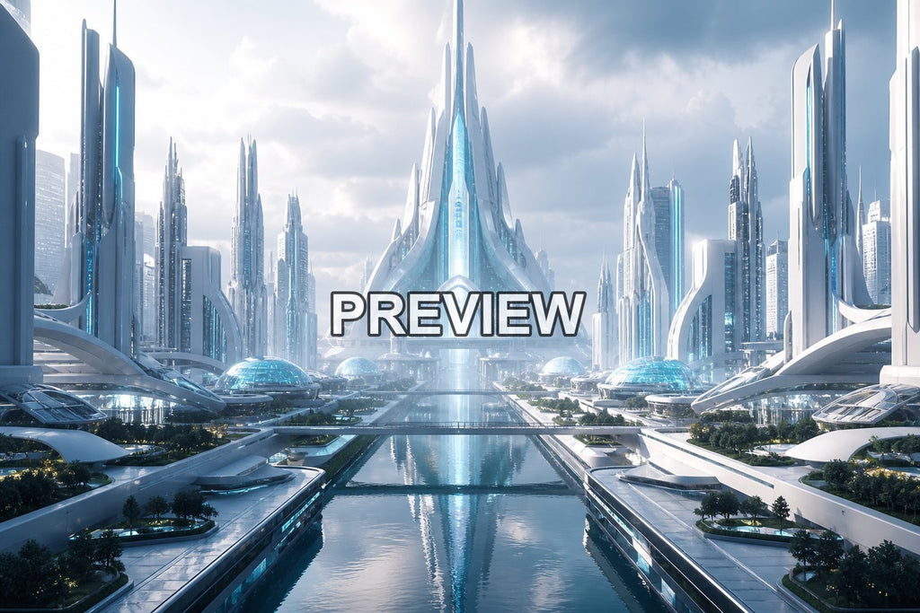 Futuristic Neon Cities – 10 Desktop & Phone Wallpaper Bundle – preview 10