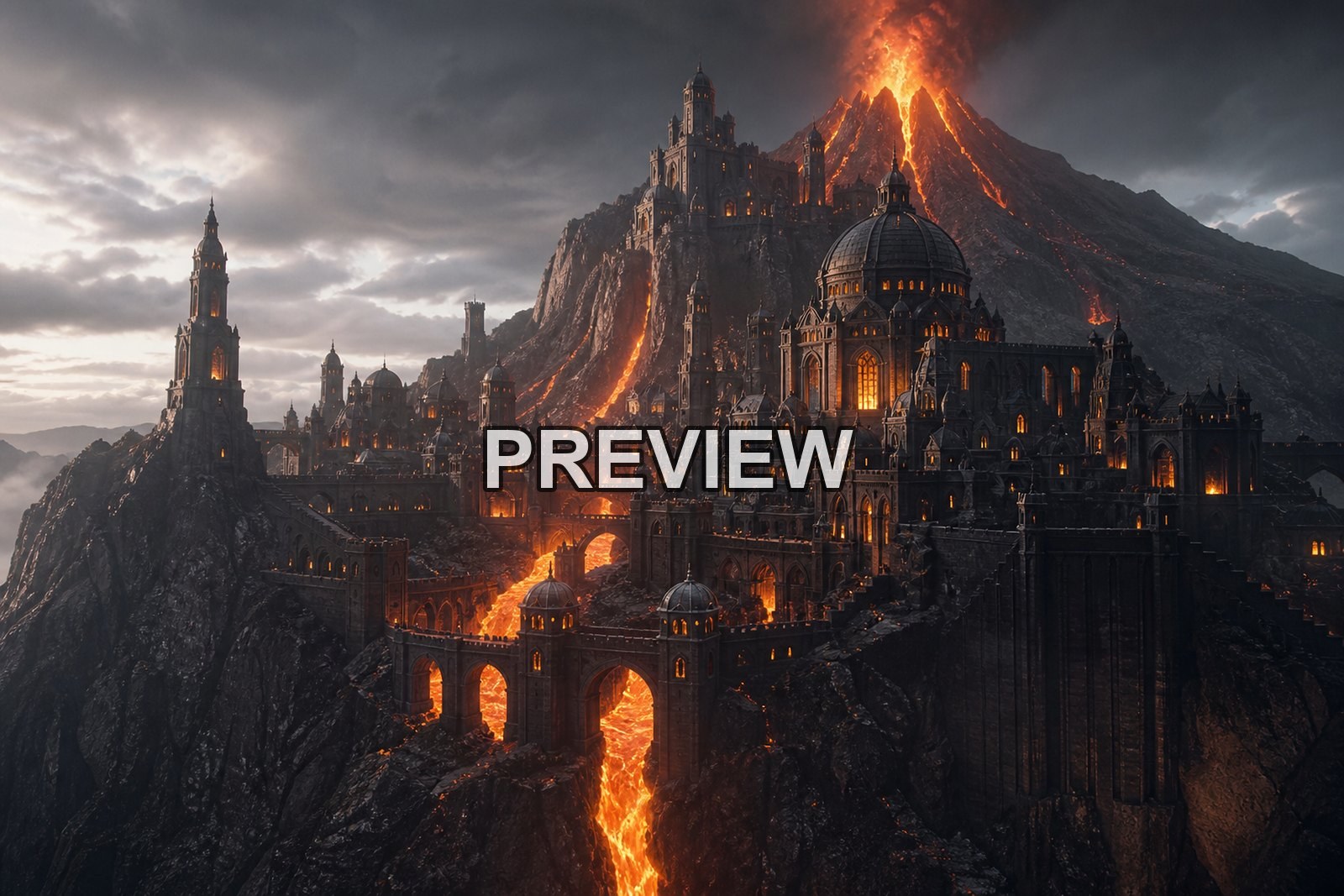 Castles and Fantasy Cities – 10 Desktop & Phone Wallpaper Bundle – preview 6