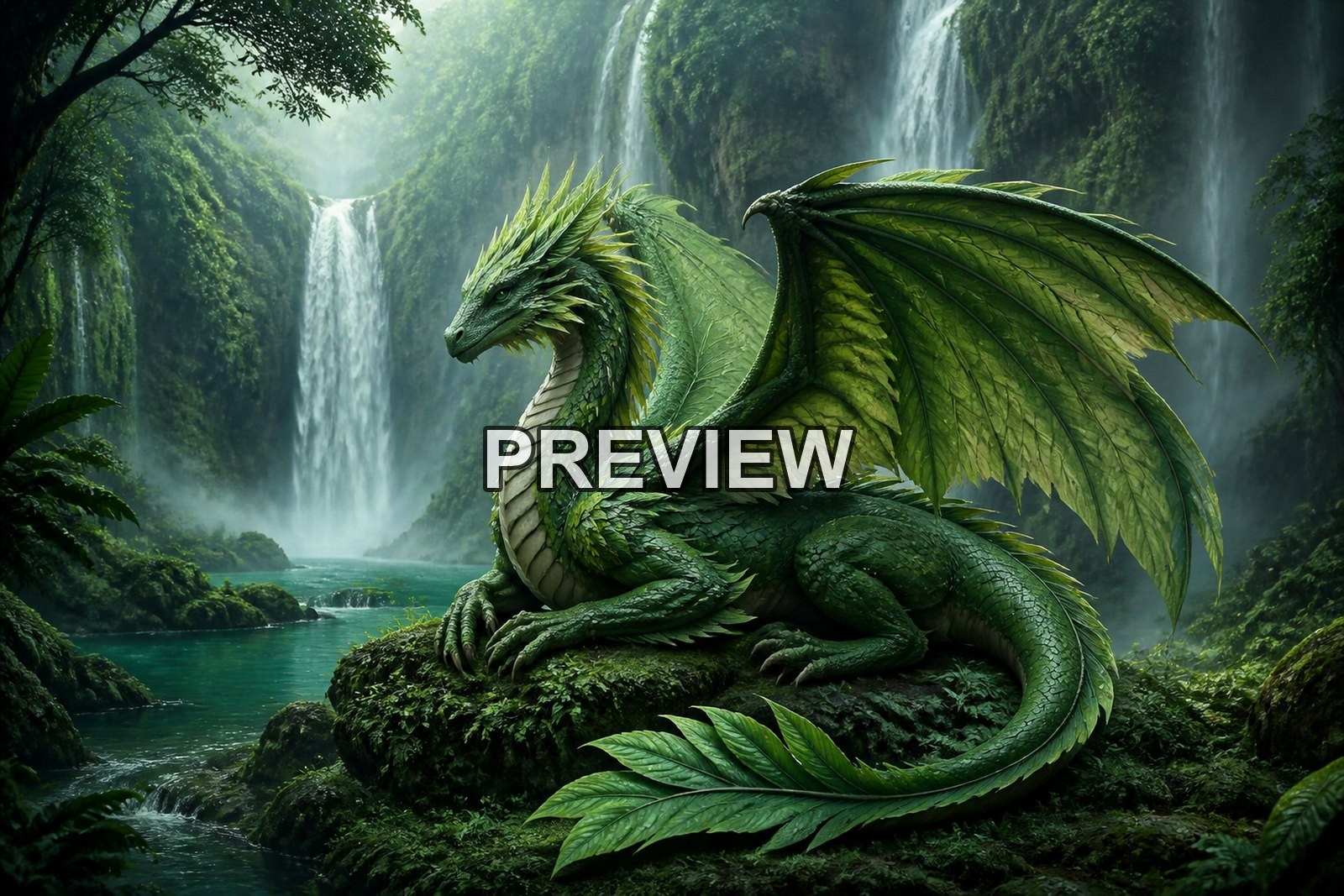 Dragons in Epic Landscapes – 10 Desktop & Phone Wallpaper Bundle – preview 3