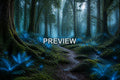 Mystical Forests with Glowing Plants – 10 Desktop & Phone Wallpaper Bundle – preview 1