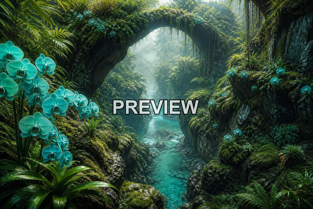 Mystical Forests with Glowing Plants – 10 Desktop & Phone Wallpaper Bundle – preview 4