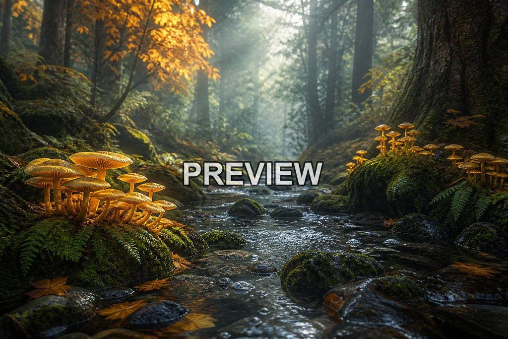 Mystical Forests with Glowing Plants – 10 Desktop & Phone Wallpaper Bundle – preview 5
