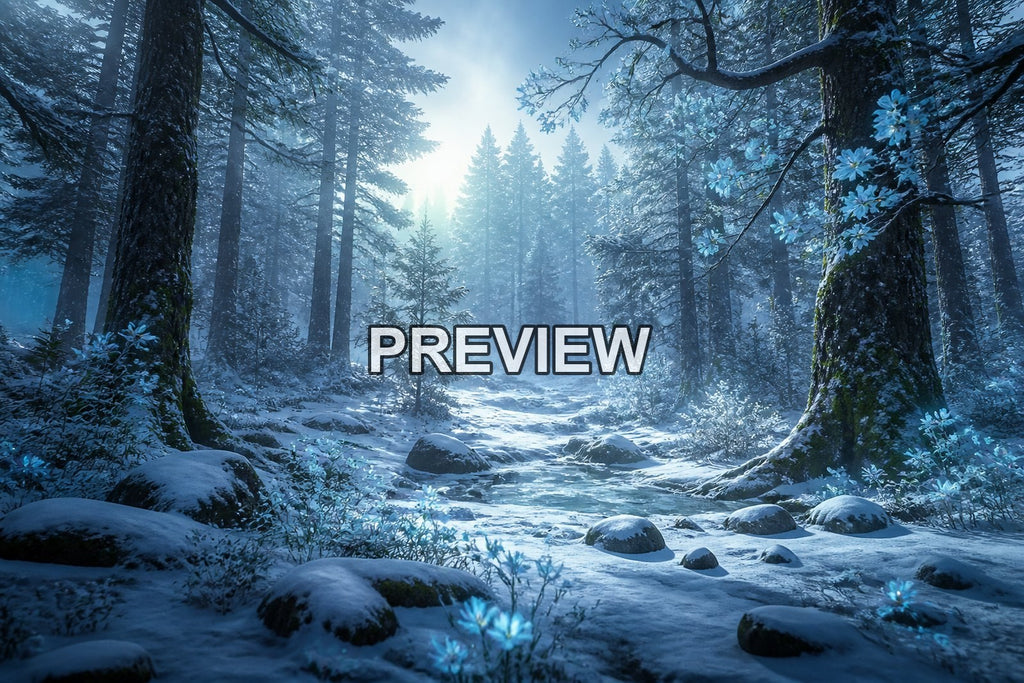 Mystical Forests with Glowing Plants – 10 Desktop & Phone Wallpaper Bundle – preview 6