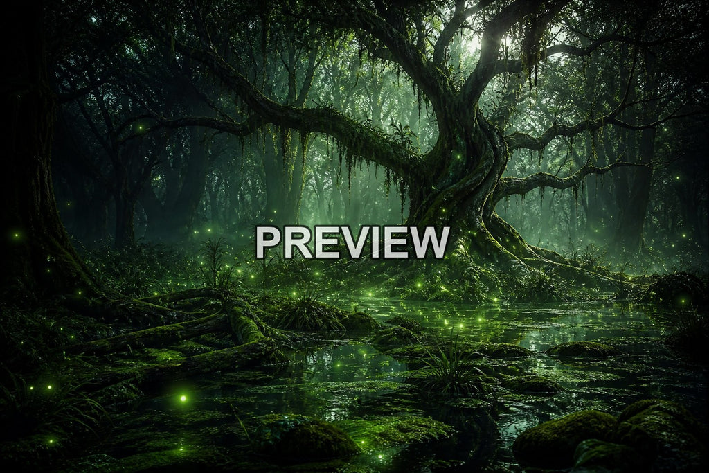 Mystical Forests with Glowing Plants – 10 Desktop & Phone Wallpaper Bundle – preview 7