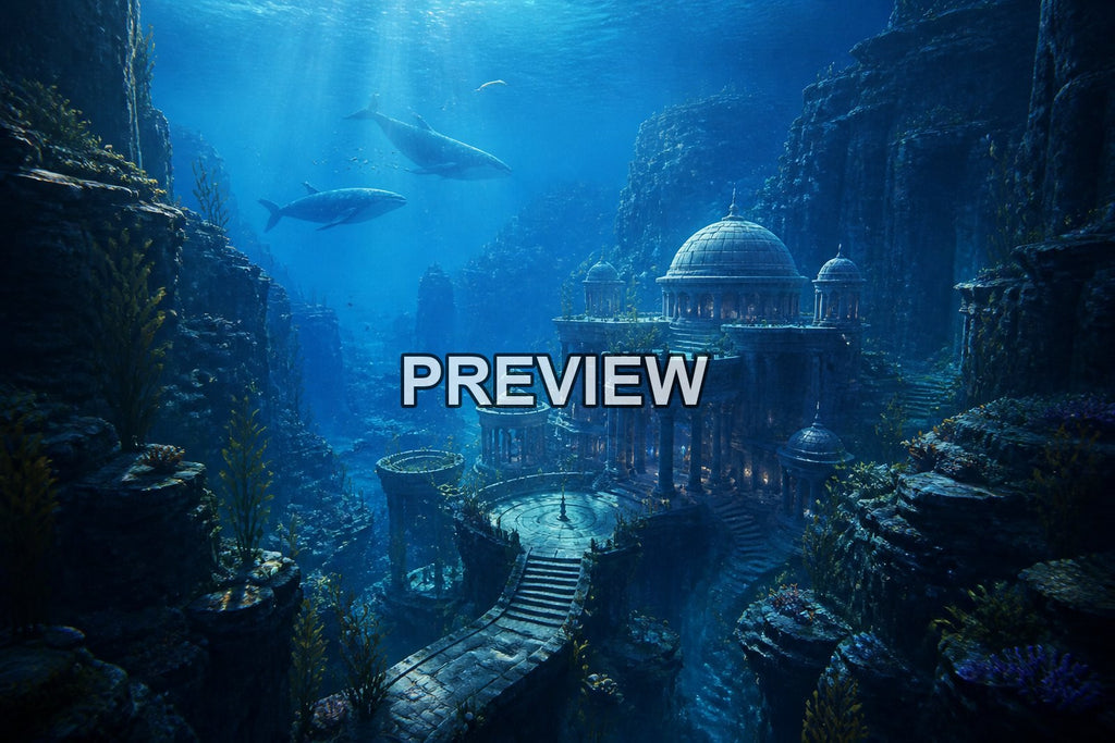 Underwater Worlds and Sunken Temples – 10 Desktop & Phone Wallpaper Bundle – preview 2
