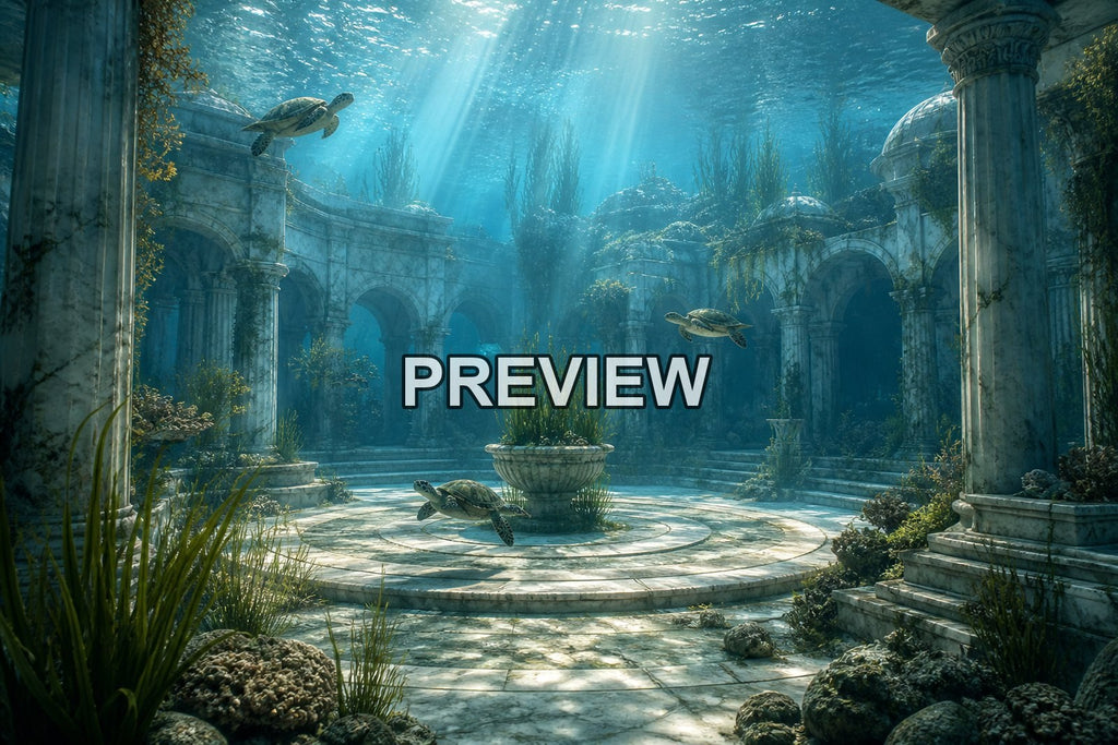 Underwater Worlds and Sunken Temples – 10 Desktop & Phone Wallpaper Bundle – preview 3