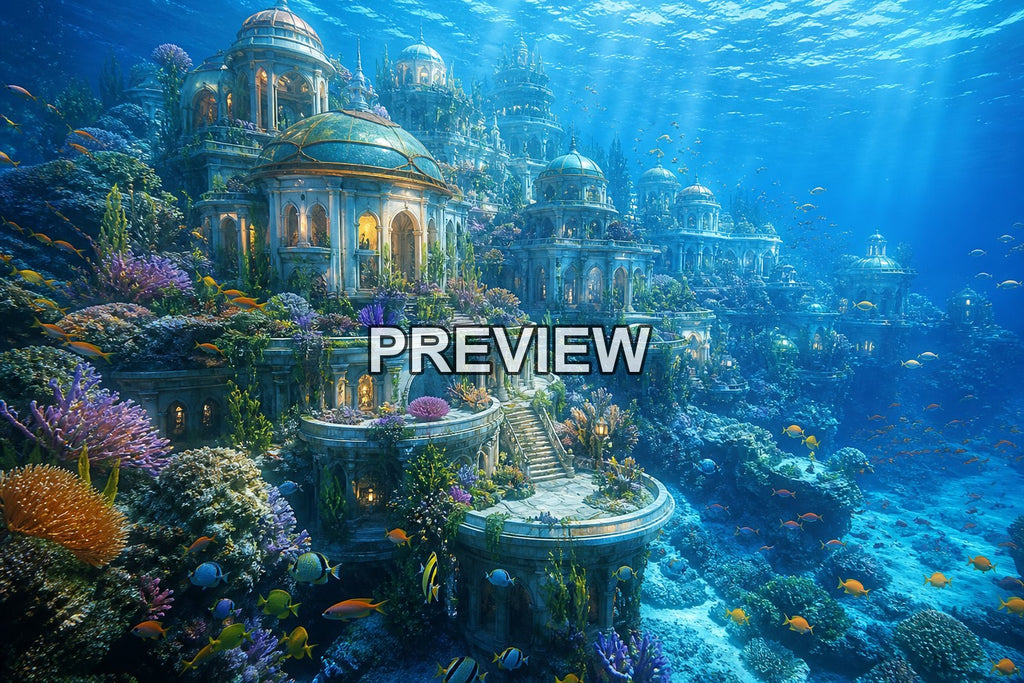 Underwater Worlds and Sunken Temples – 10 Desktop & Phone Wallpaper Bundle – preview 7