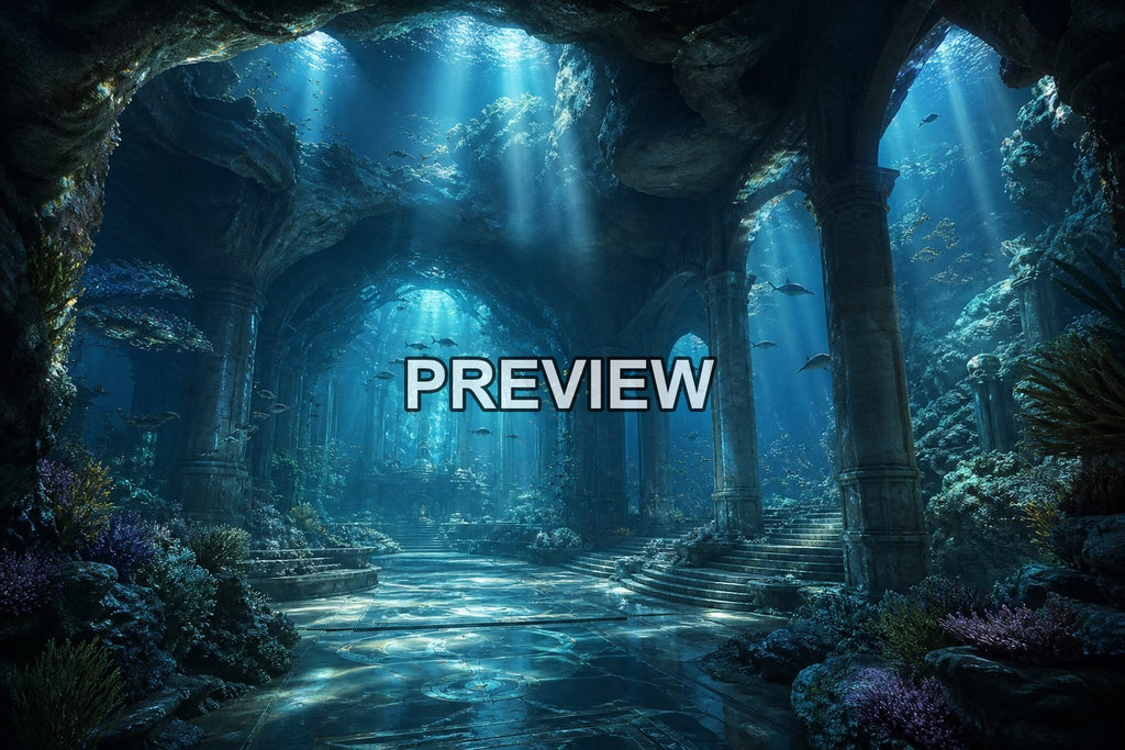 Underwater Worlds and Sunken Temples – 10 Desktop & Phone Wallpaper Bundle – preview 10