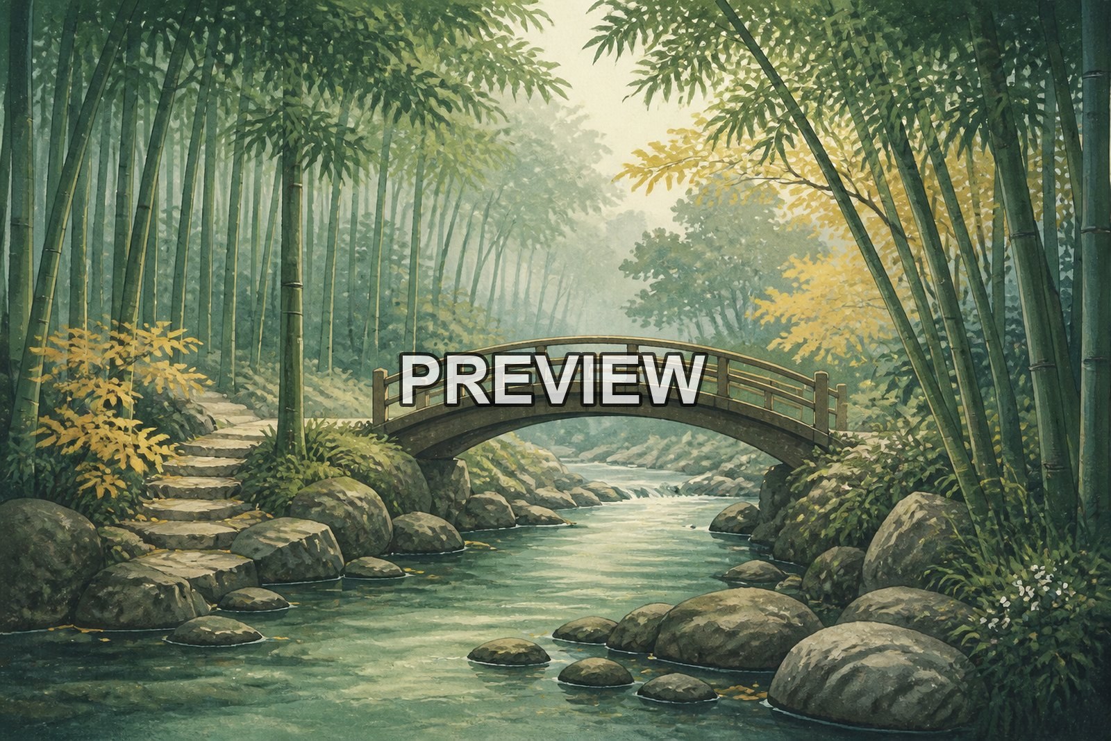 Japanese-Inspired Landscapes – 10 Desktop & Phone Wallpaper Bundle – preview 2