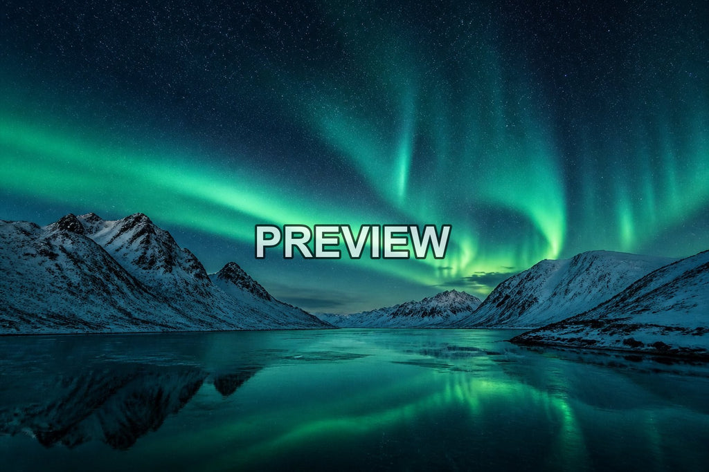 Nordic Fjords and Northern Lights – 10 Desktop & Phone Wallpaper Bundle – preview 1