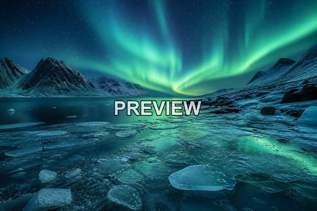 Nordic Fjords and Northern Lights – 10 Desktop & Phone Wallpaper Bundle – preview 7