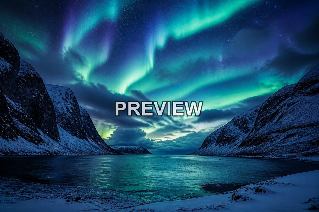 Nordic Fjords and Northern Lights – 10 Desktop & Phone Wallpaper Bundle – preview 8