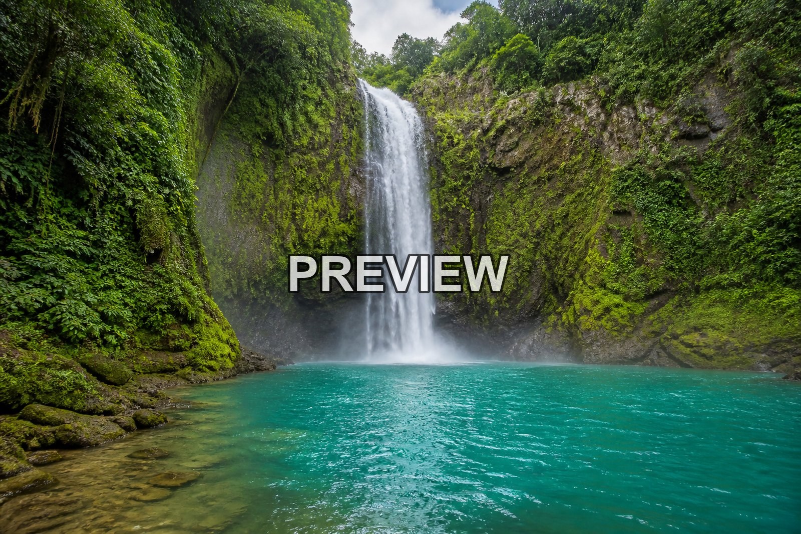 Tropical Waterfalls and Lagoons – 10 Desktop & Phone Wallpaper Bundle – preview 1