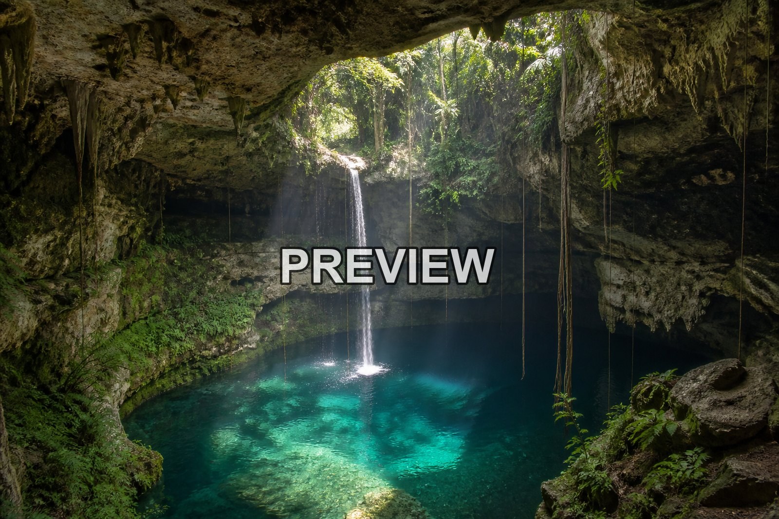 Tropical Waterfalls and Lagoons – 10 Desktop & Phone Wallpaper Bundle – preview 3