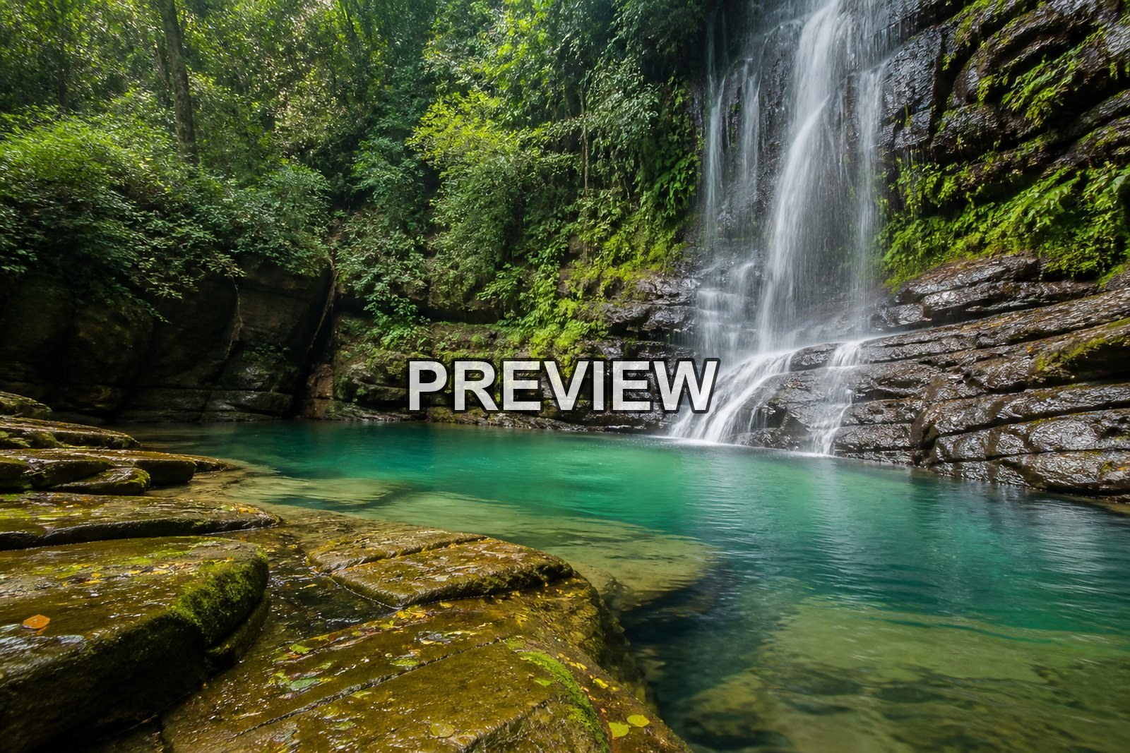 Tropical Waterfalls and Lagoons – 10 Desktop & Phone Wallpaper Bundle – preview 6