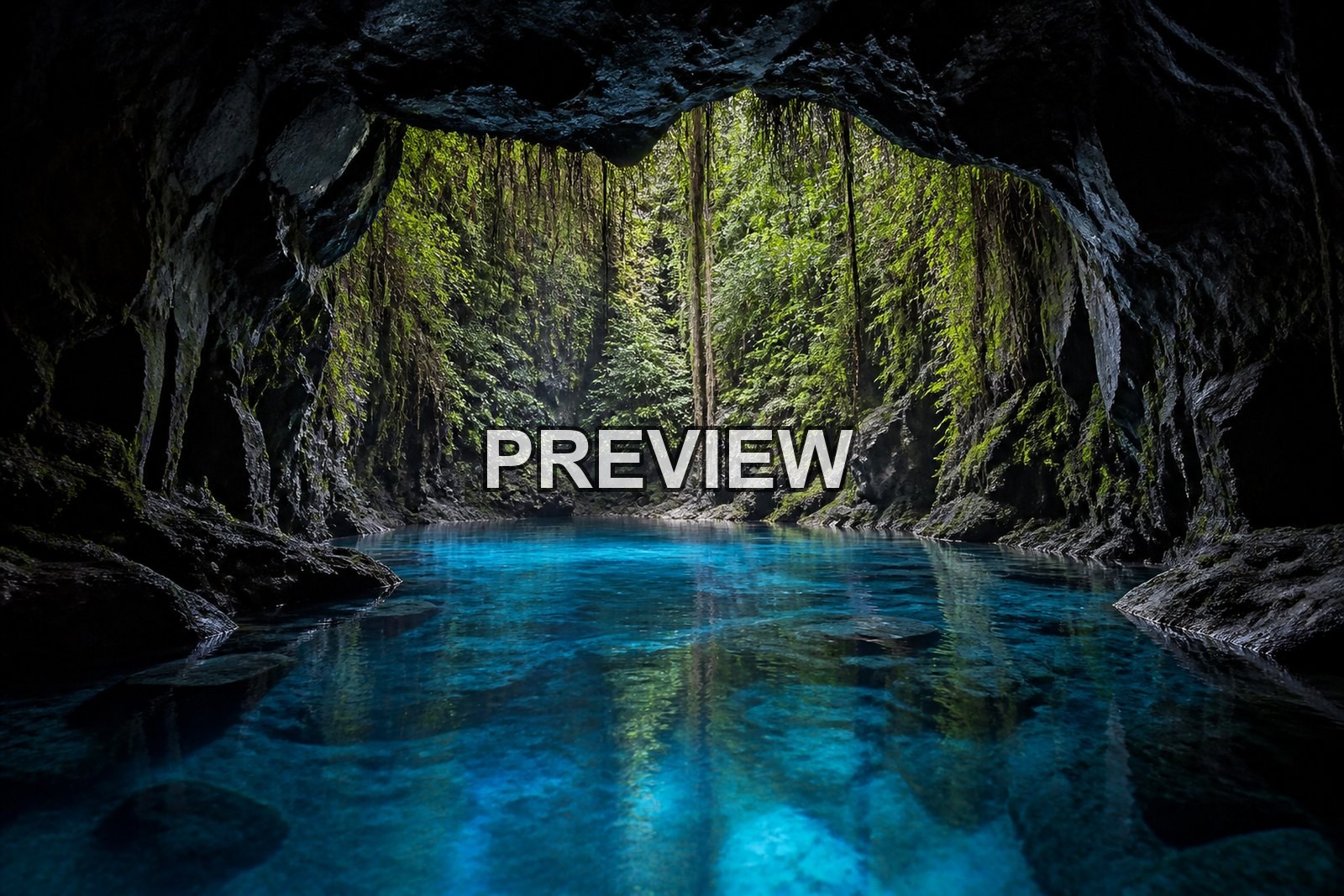 Tropical Waterfalls and Lagoons – 10 Desktop & Phone Wallpaper Bundle – preview 8