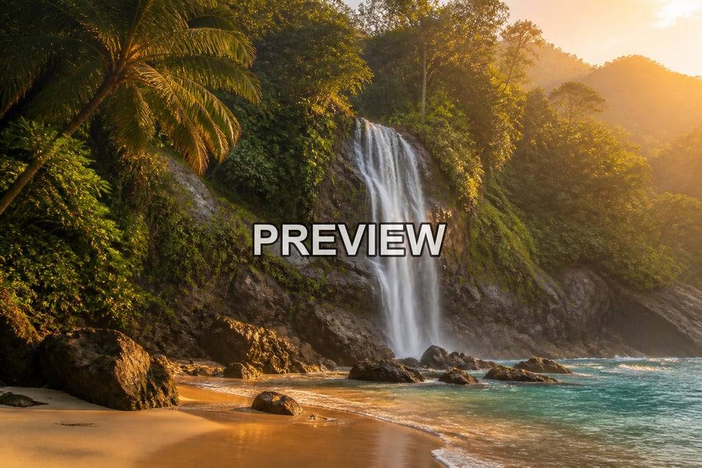 Tropical Waterfalls and Lagoons – 10 Desktop & Phone Wallpaper Bundle – preview 9