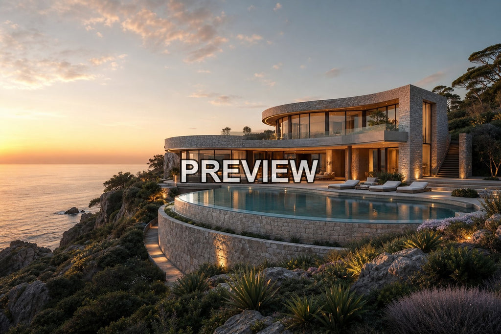 Luxury Villas and Dream Homes – 10 Desktop & Phone Wallpaper Bundle – preview 1
