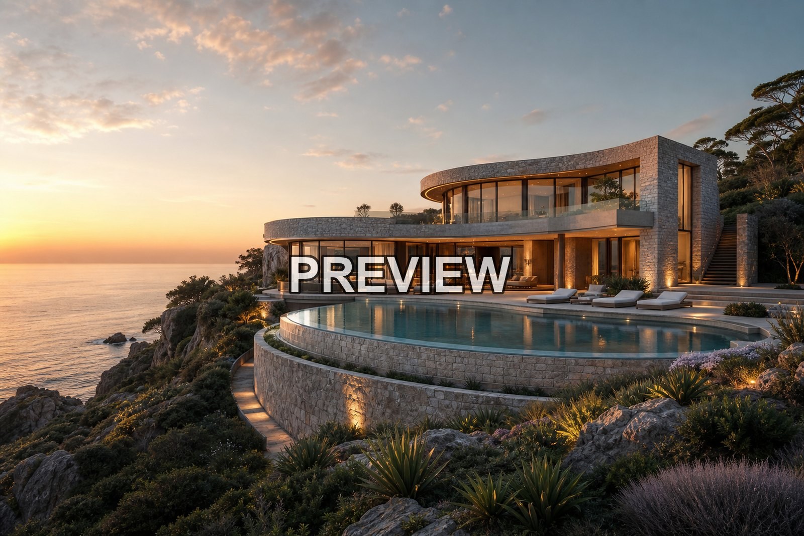 Luxury Villas and Dream Homes – 10 Desktop & Phone Wallpaper Bundle – preview 1