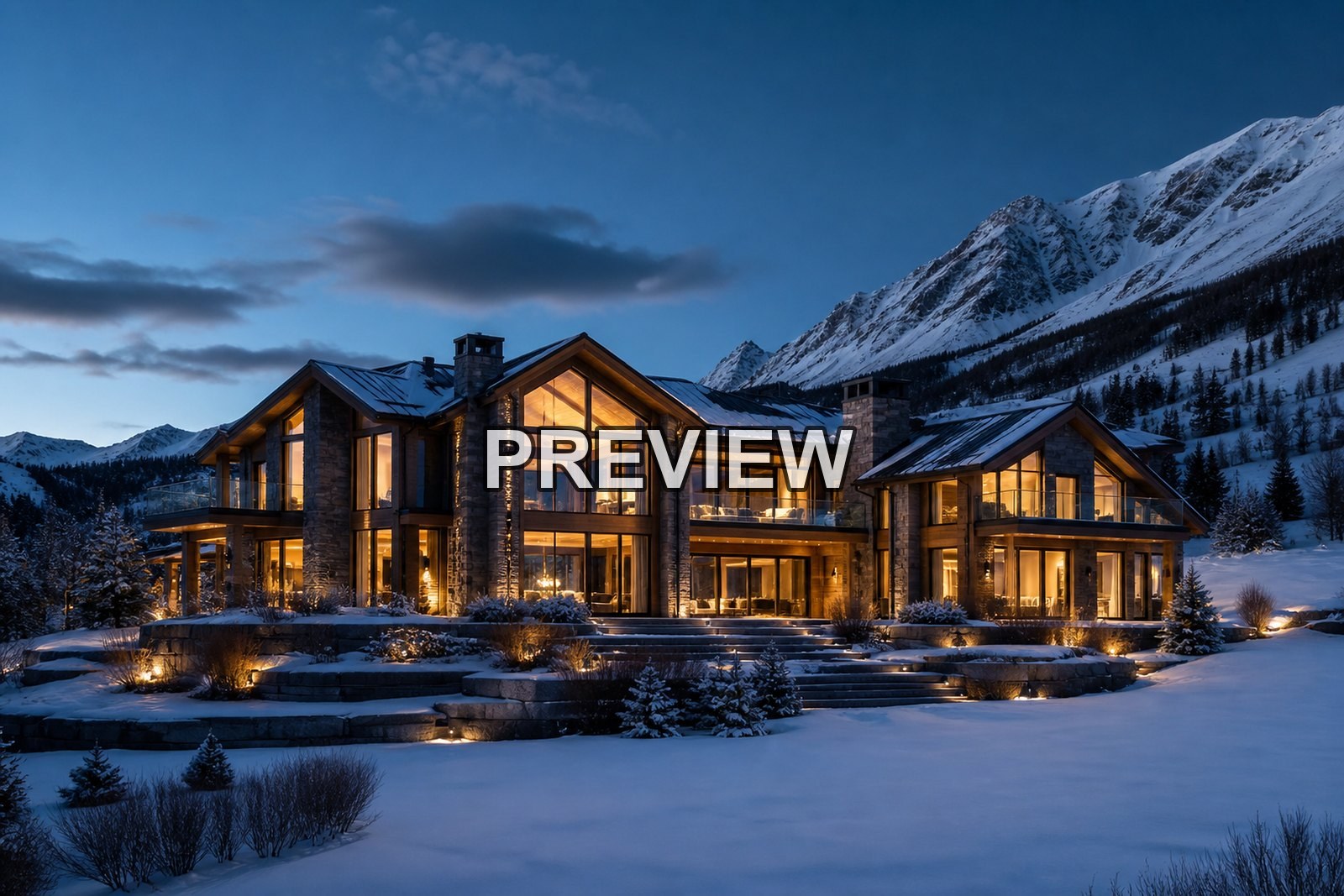 Luxury Villas and Dream Homes – 10 Desktop & Phone Wallpaper Bundle – preview 5