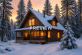 Cozy Cabins Through the Seasons – 10 Desktop & Phone Wallpaper Bundle – preview 1
