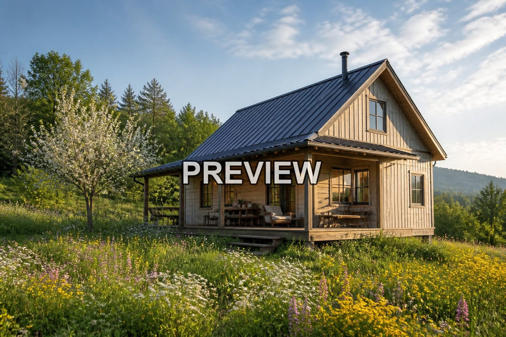 Cozy Cabins Through the Seasons – 10 Desktop & Phone Wallpaper Bundle – preview 2