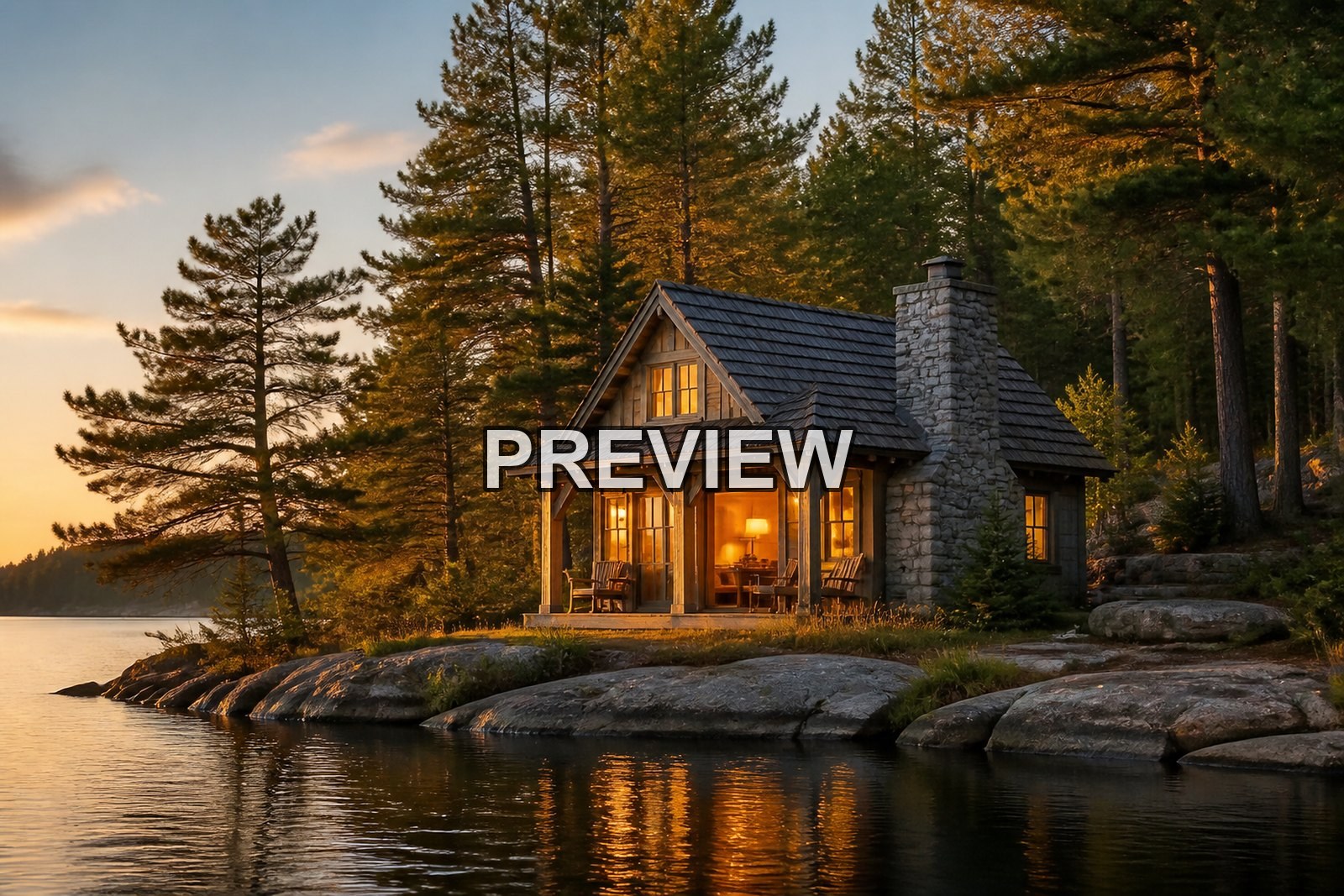 Cozy Cabins Through the Seasons – 10 Desktop & Phone Wallpaper Bundle – preview 3