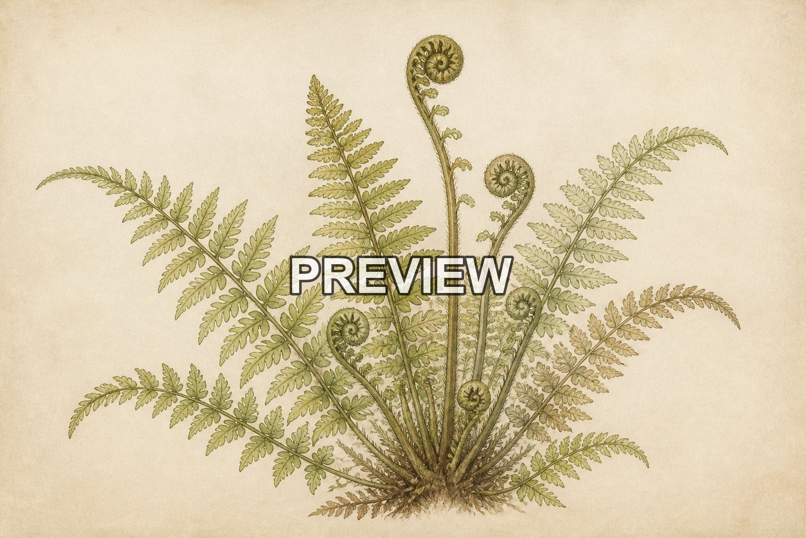 Botanical Vintage Illustrations – 10 Desktop & Phone Wallpaper Bundle – preview 1