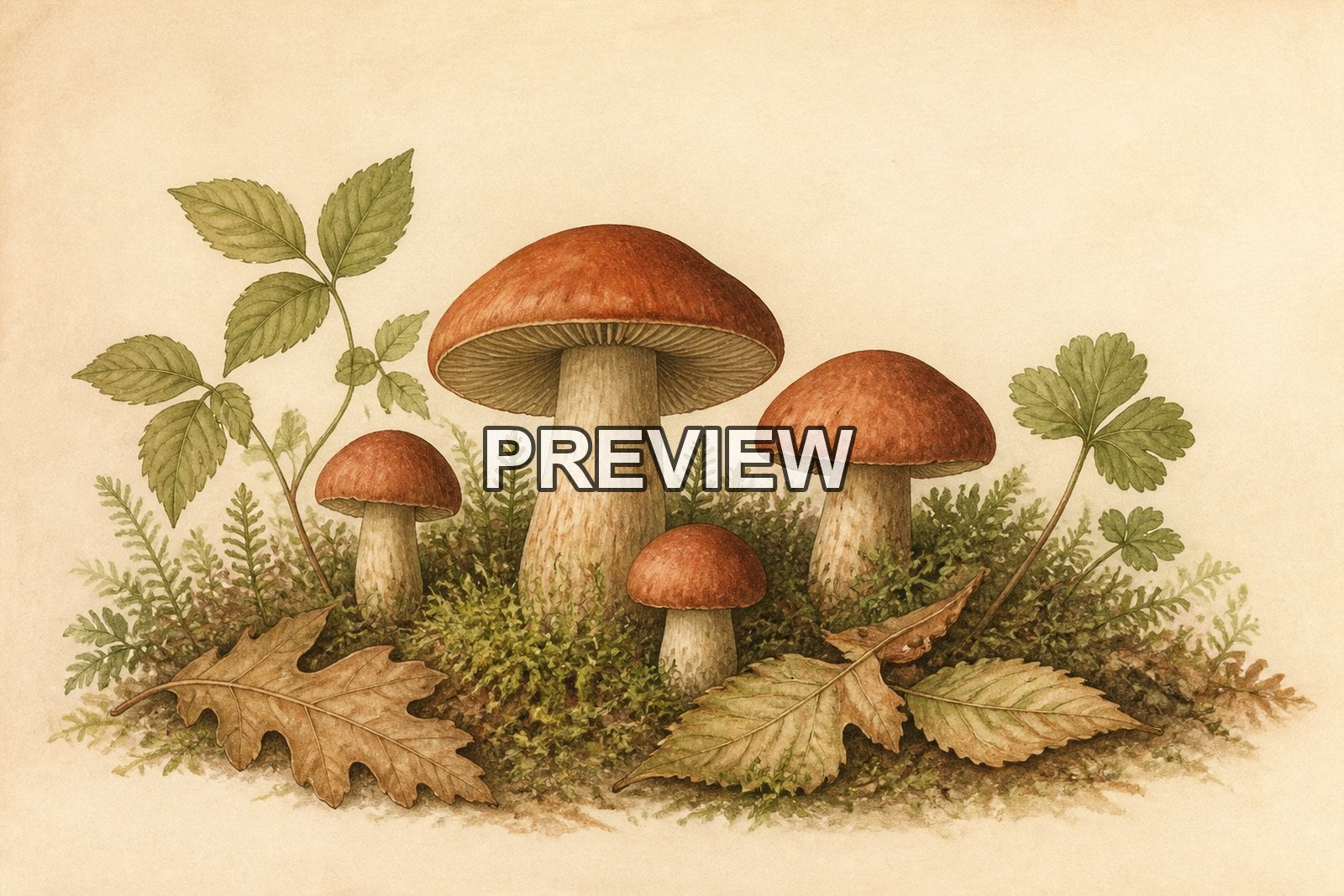 Botanical Vintage Illustrations – 10 Desktop & Phone Wallpaper Bundle – preview 5