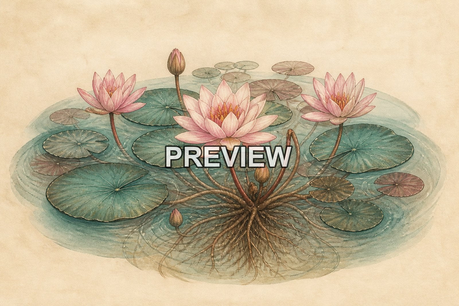 Botanical Vintage Illustrations – 10 Desktop & Phone Wallpaper Bundle – preview 8