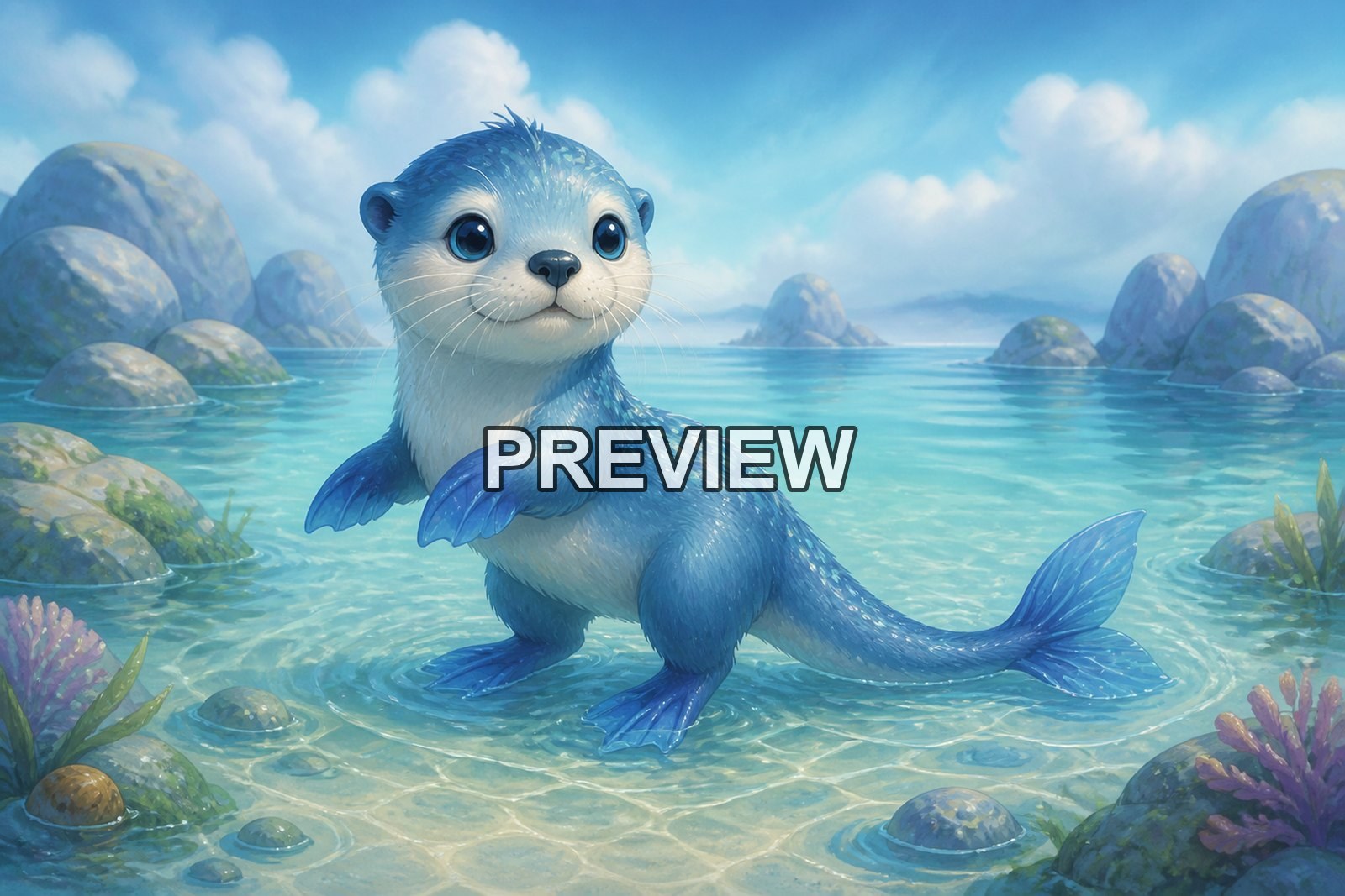 Cute Fantasy Animals – 10 Desktop & Phone Wallpaper Bundle – preview 4