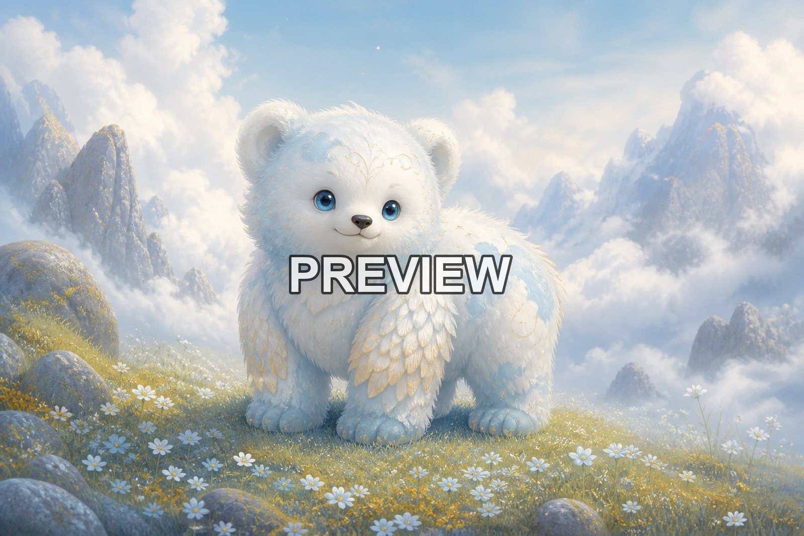 Cute Fantasy Animals – 10 Desktop & Phone Wallpaper Bundle – preview 7