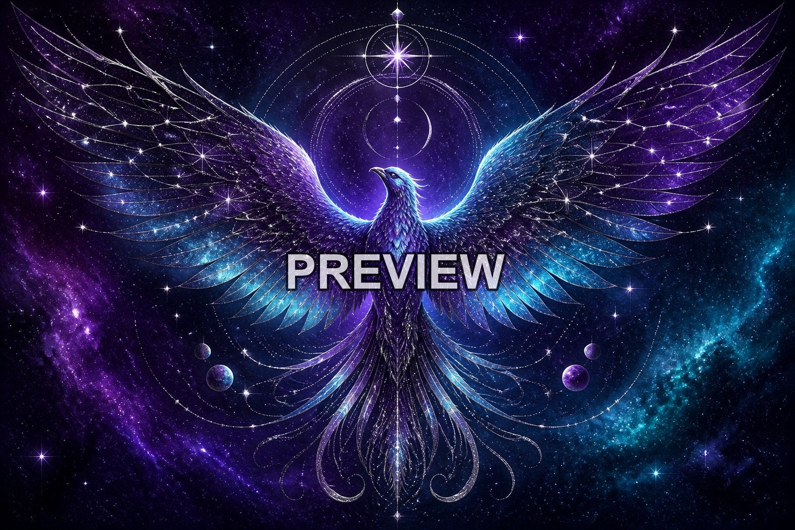Cosmic Symbols and Star Motifs – 10 Desktop & Phone Wallpaper Bundle – preview 2