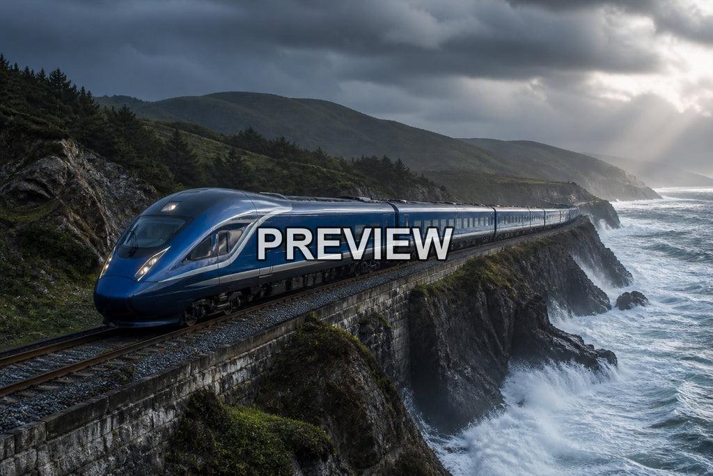 Futuristic Trains and Landscapes – 10 Desktop & Phone Wallpaper Bundle – preview 3
