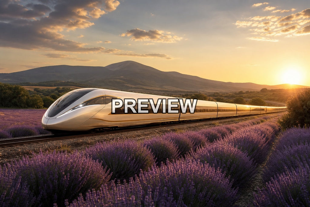 Futuristic Trains and Landscapes – 10 Desktop & Phone Wallpaper Bundle – preview 7