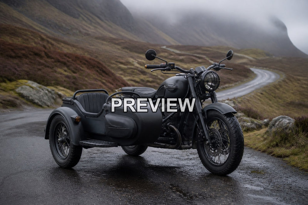 Vintage Motorcycle Sidecars on Country Roads – 10 Desktop & Phone Wallpaper Bundle – preview 2