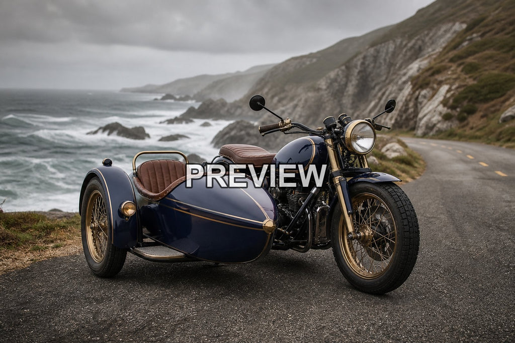Vintage Motorcycle Sidecars on Country Roads – 10 Desktop & Phone Wallpaper Bundle – preview 5