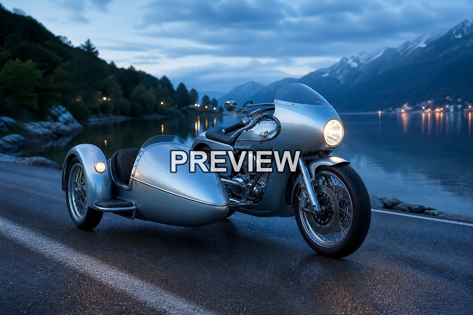 Vintage Motorcycle Sidecars on Country Roads – 10 Desktop & Phone Wallpaper Bundle – preview 8