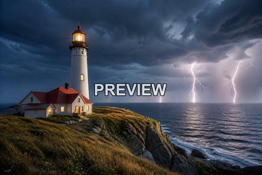 Lighthouses on Stormy Coasts – 10 Desktop & Phone Wallpaper Bundle – preview 2