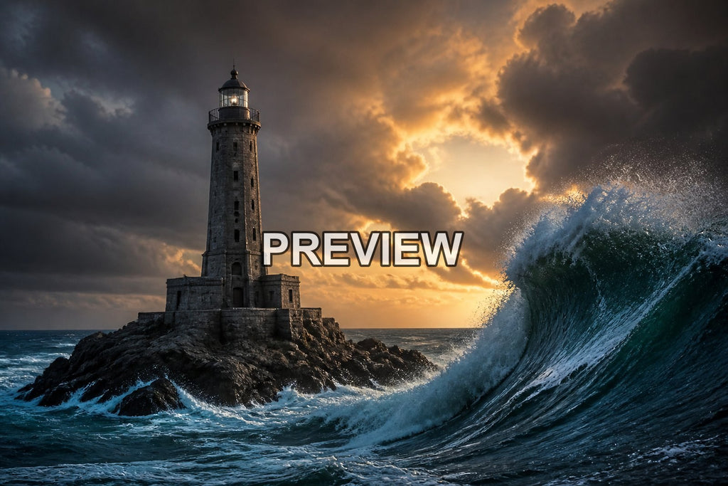 Lighthouses on Stormy Coasts – 10 Desktop & Phone Wallpaper Bundle – preview 3