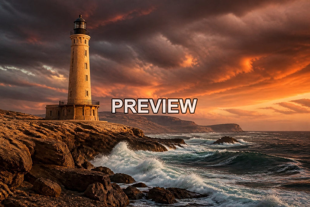Lighthouses on Stormy Coasts – 10 Desktop & Phone Wallpaper Bundle – preview 6