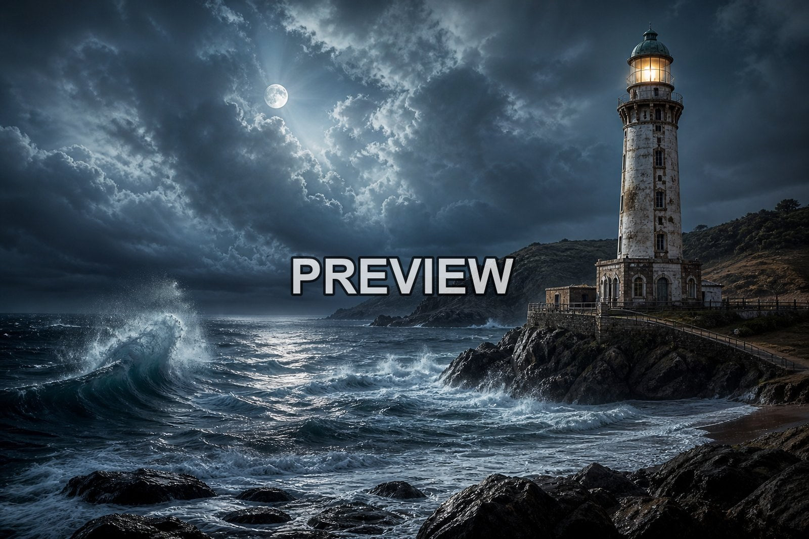 Lighthouses on Stormy Coasts – 10 Desktop & Phone Wallpaper Bundle – preview 10