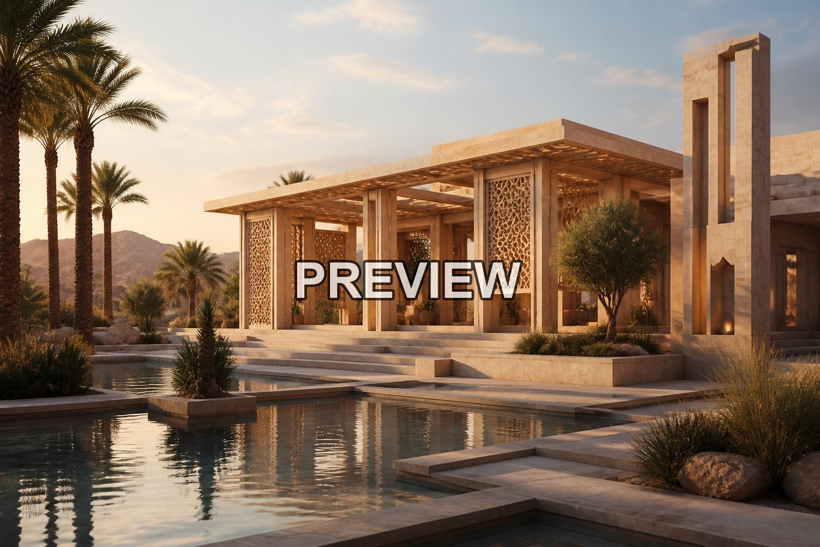Desert Oases and Architecture – 10 Desktop & Phone Wallpaper Bundle – preview 2