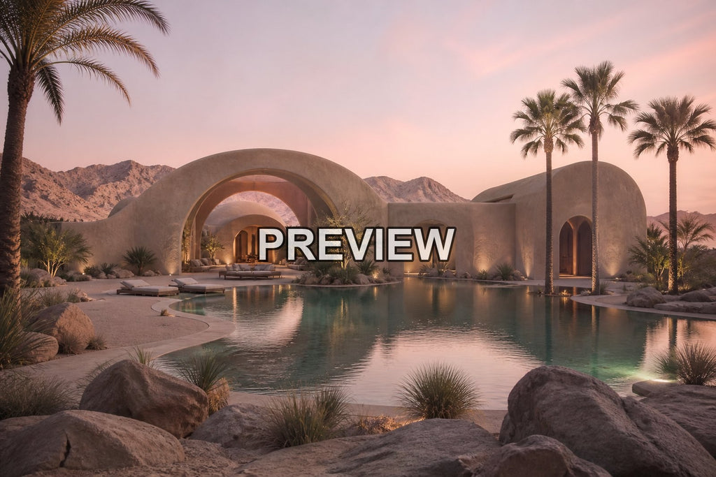 Desert Oases and Architecture – 10 Desktop & Phone Wallpaper Bundle – preview 7