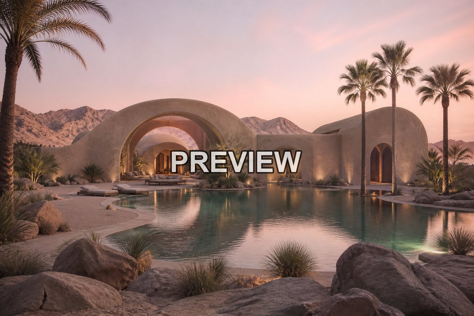 Desert Oases and Architecture – 10 Desktop & Phone Wallpaper Bundle – preview 7