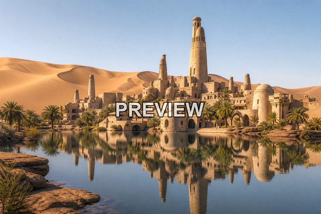 Desert Oases and Architecture – 10 Desktop & Phone Wallpaper Bundle – preview 8