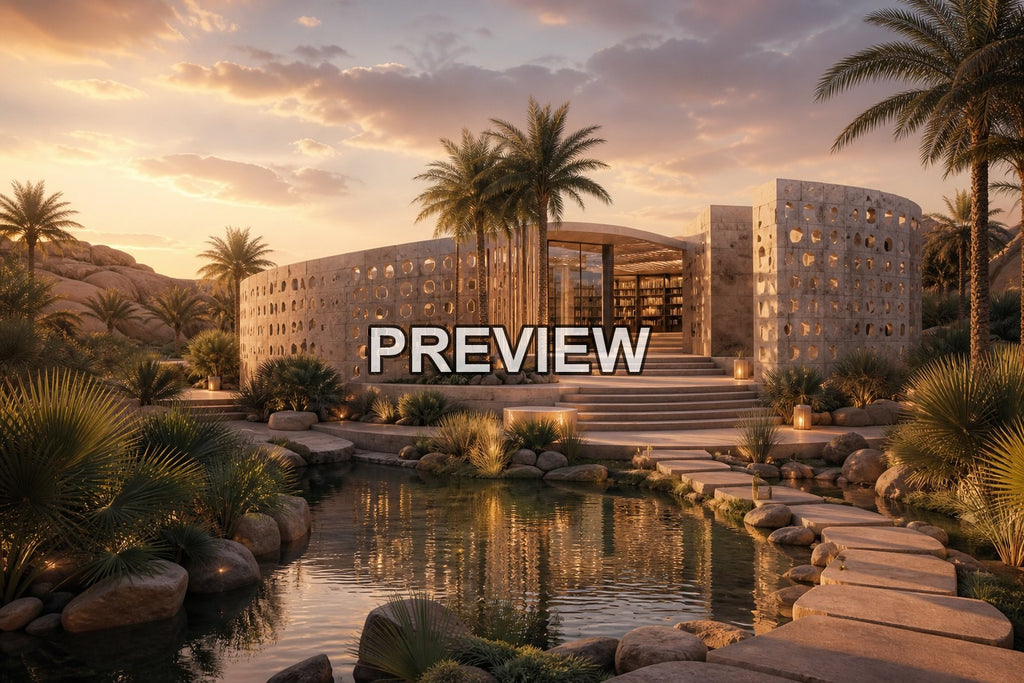 Desert Oases and Architecture – 10 Desktop & Phone Wallpaper Bundle – preview 9