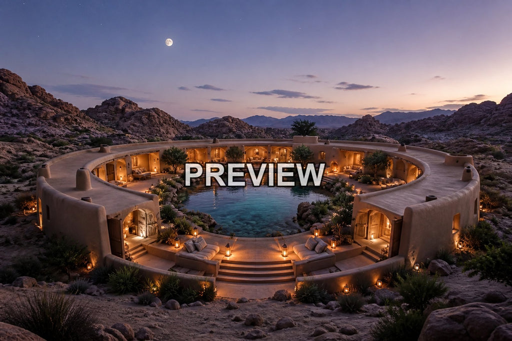 Desert Oases and Architecture – 10 Desktop & Phone Wallpaper Bundle – preview 10