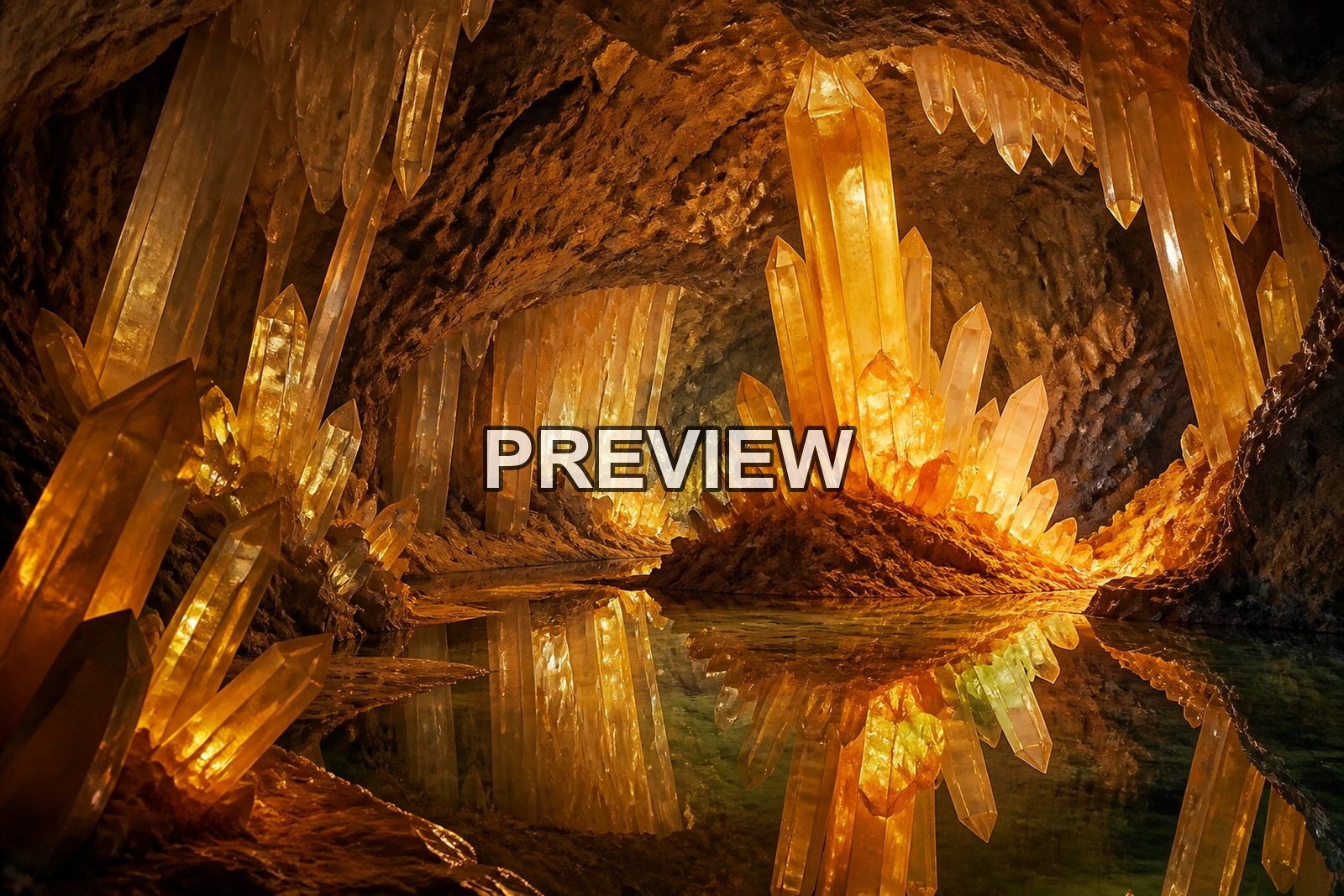 Fantasy Crystal Caves – 10 Desktop & Phone Wallpaper Bundle – preview 2