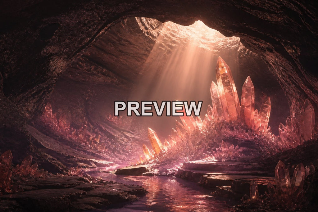Fantasy Crystal Caves – 10 Desktop & Phone Wallpaper Bundle – preview 5